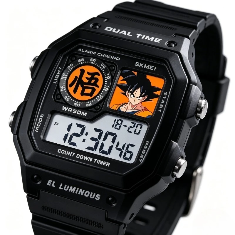 Dragon Ball Anime Son Goku Men Sports Watches 3D Digital Watches Multifunction Waterproof Wristwatch Electronic Clock Toy Gift - view 4