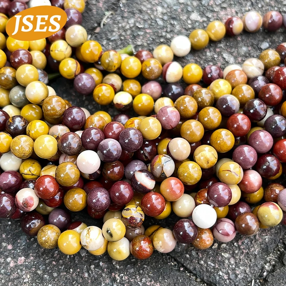 AA Natural Moukaite Jasper Loose Beads for Jewelry Making Needlework DIY Bracelets Earrings Accessories 4 6 8 10mm & DIY Gift