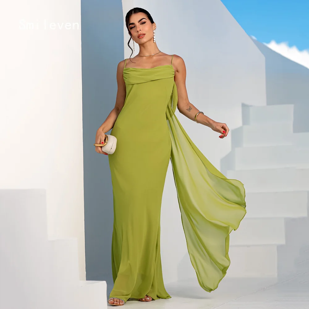 Smileven 高級マーメイドプロムドレス イリュージョン バックレス イブニングドレス スパゲッティストラップ オケージョンドレス カスタマイズ 2026