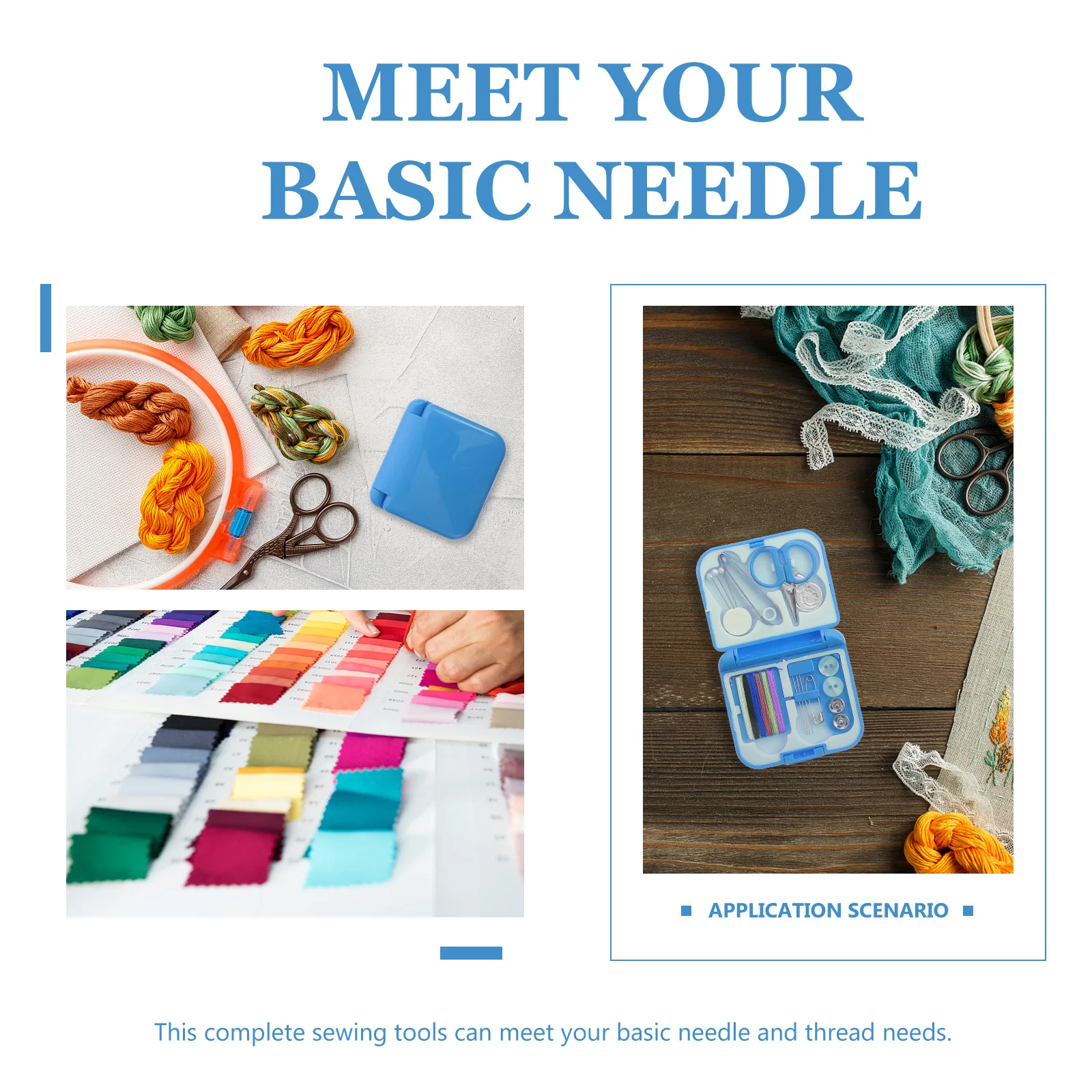 

Needlework Case Portable Tools Set For Hand Stitching Quilting Repair Basic Sewing Accessories Sewing Supplies