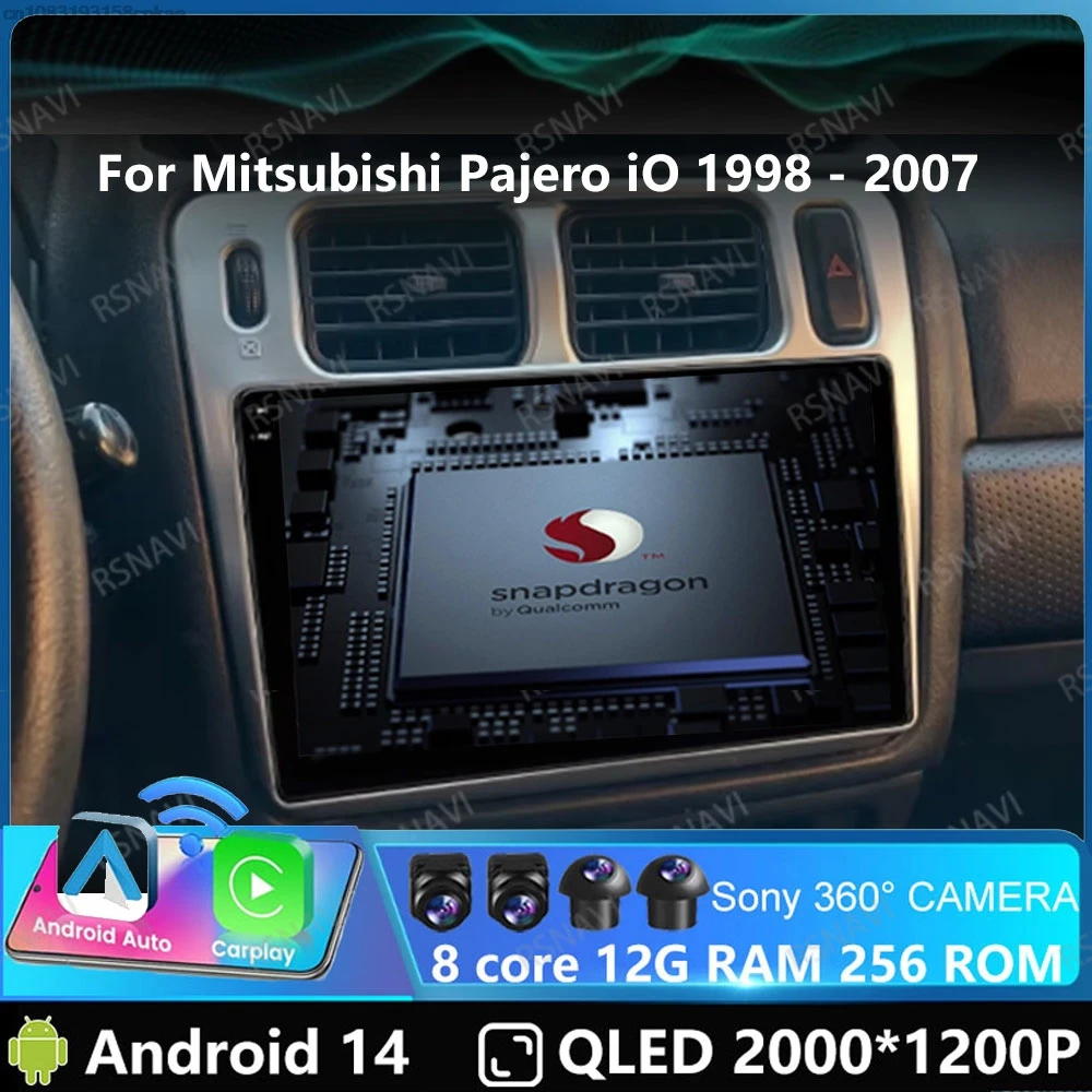 Car Radio Andoird 14 For Mitsubishi Pajero IO 1998 - 2007 AUTO Stereo Multimedia GPS Navigation DVD Head Unit Viedo Player DSP