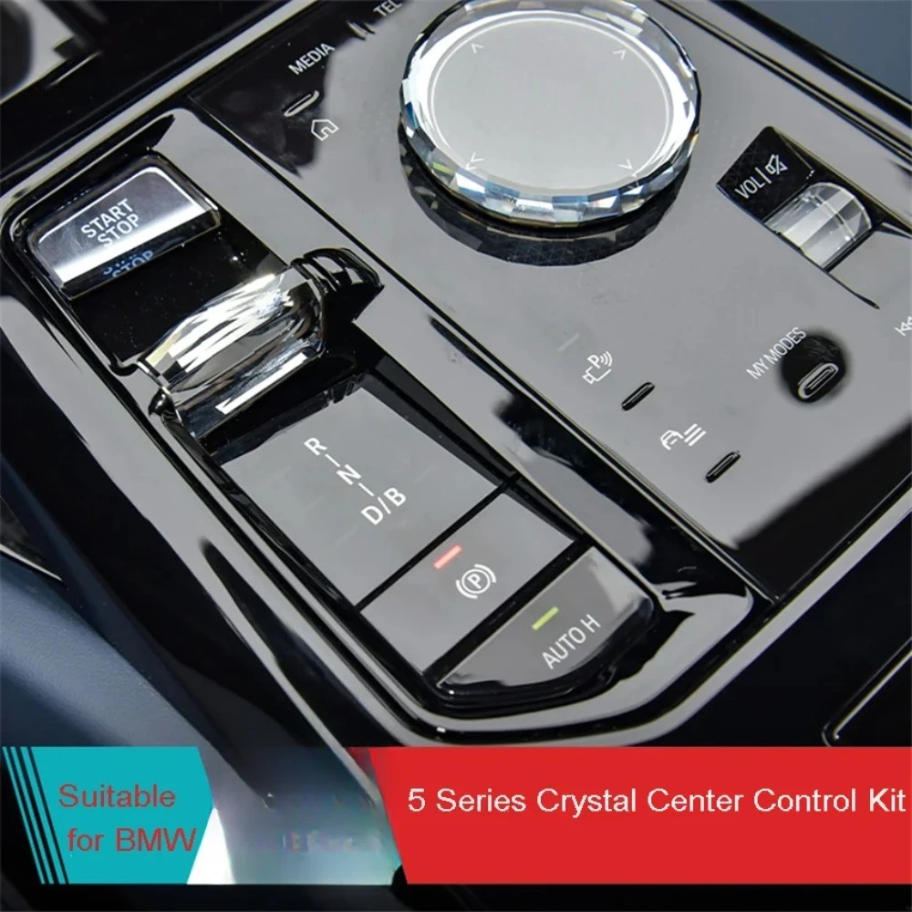 For 2024 2025 New I5/5 Series Start Knob 4-piece Set Artificial Crystal Glass Paddle Button Knob