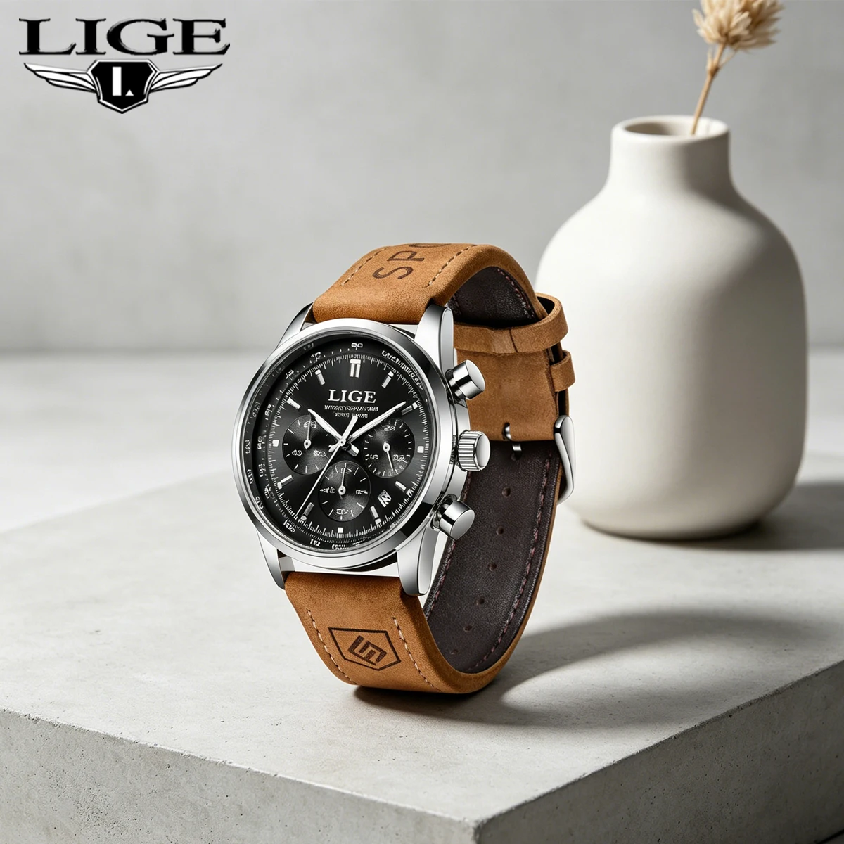 Smartwatch Branded Watches For Men - LIGE Orologio al quarzo da uomo