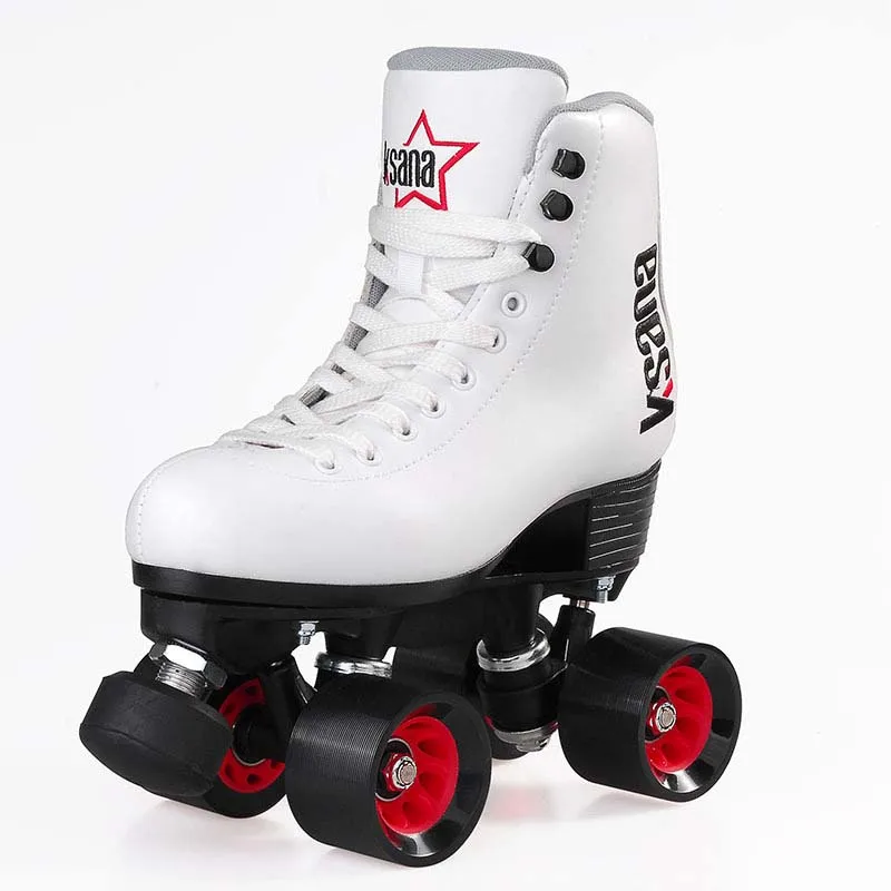 Quad Skates Double Row Roller Skates Unisex PU Leather Shoes For Lovers Two Line 39*58mm Wheels Professional Patines