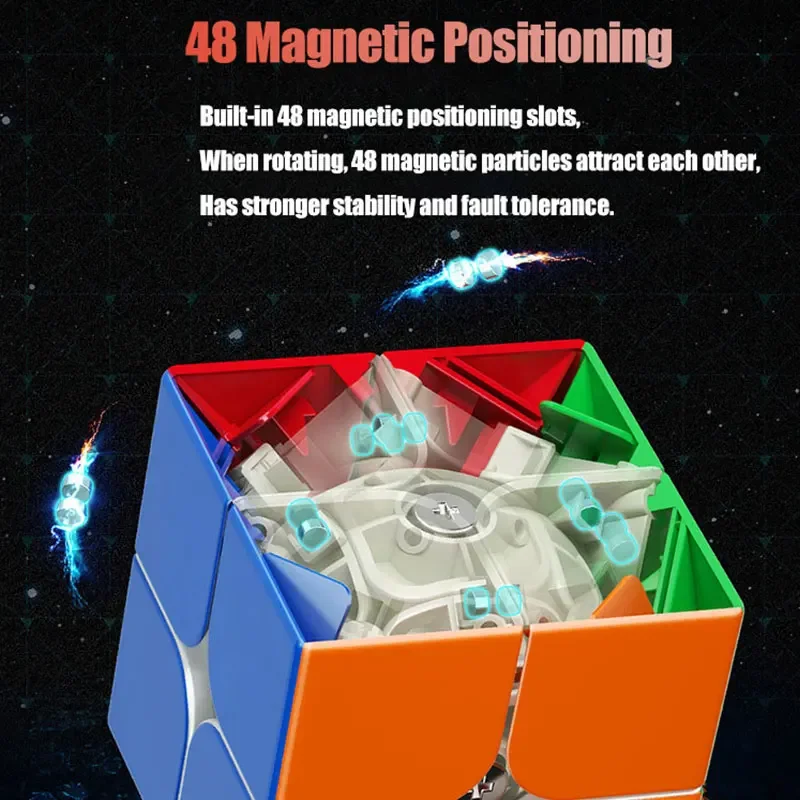 لعبة تعليمية للأطفال من MOYU-ECube ، مكعب سحري خاص كسر الرقم القياسي ، سرعة المنافسة ، RS2M V2 ، 2x2