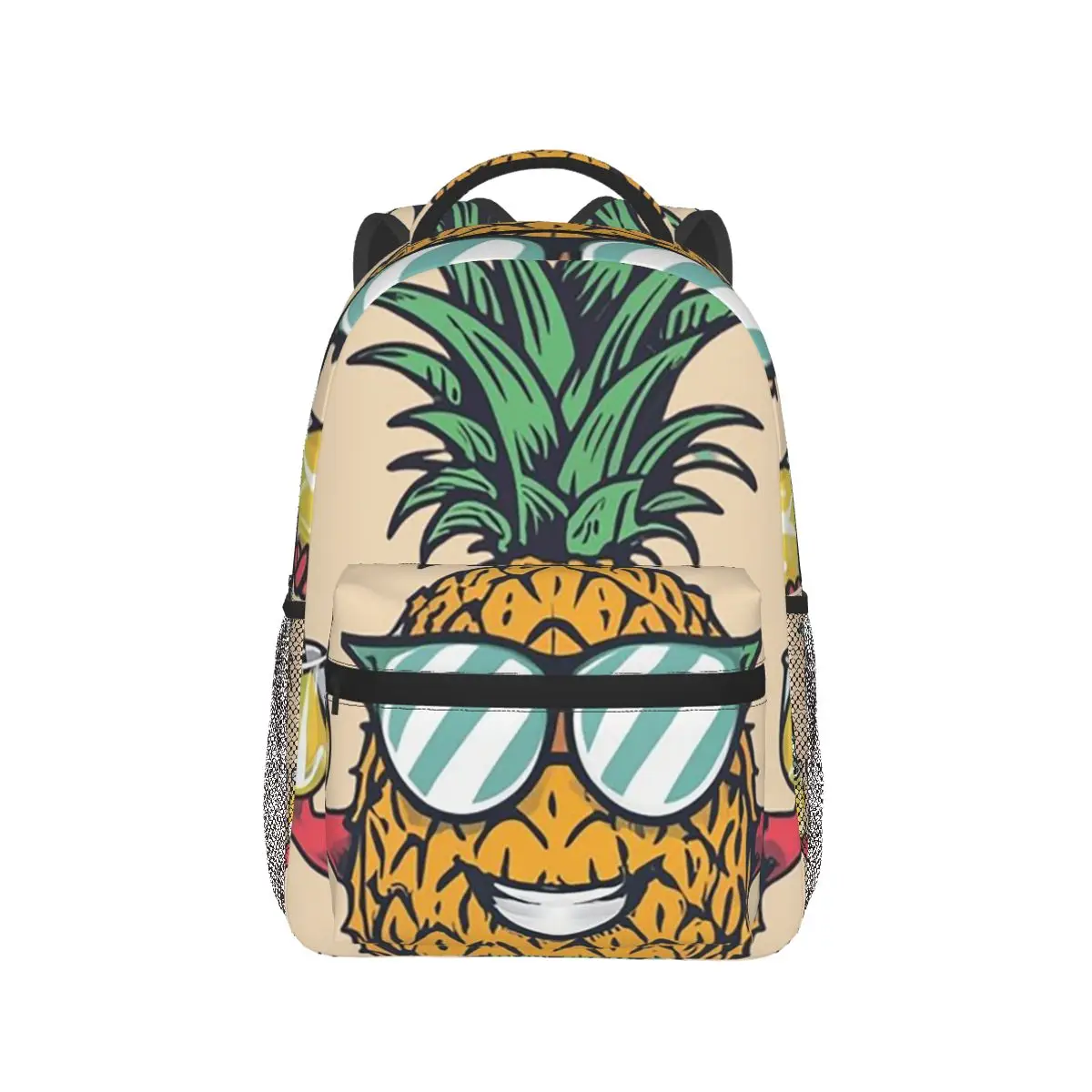 

Pineapple In Sunglasses Holding Lemonades Backpack Hot Sale Daypack Large Capacity Boys Girls BookBag School Bag Shoulder Bags