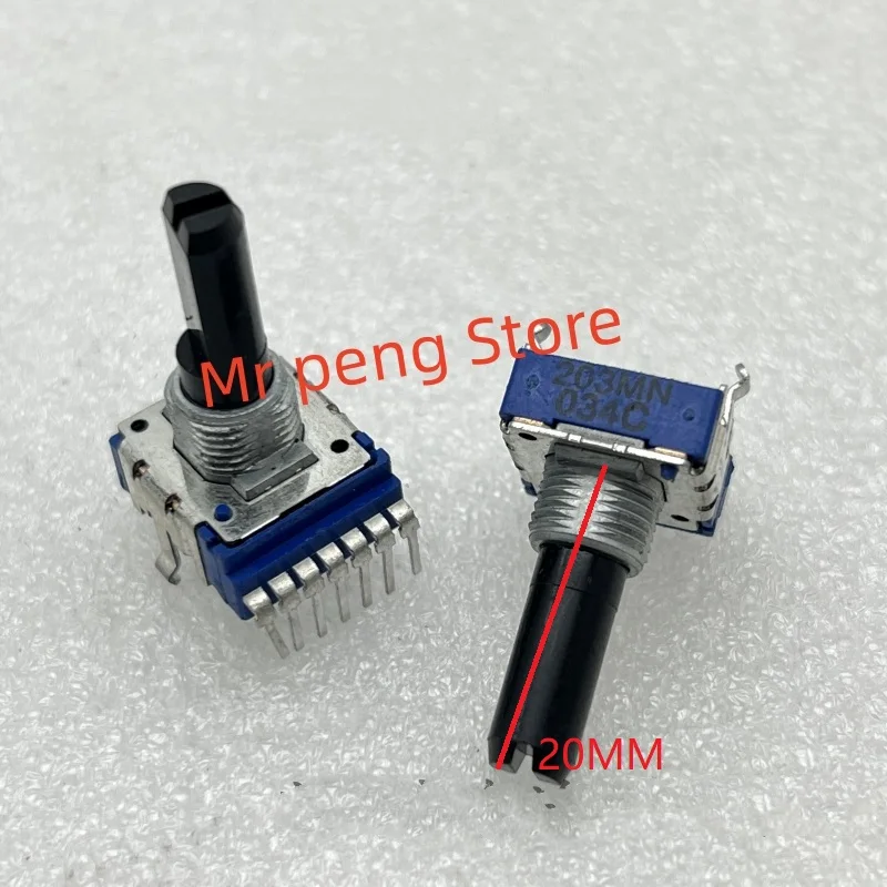 2pcs for ALPS RK14 Model 203MN 7-pin 20K Volume balancing mid-point potentiometer shaft length 20mm