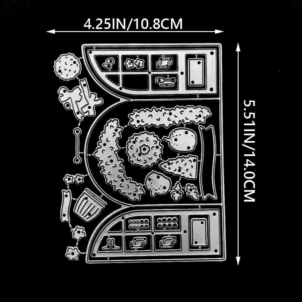 Europäisches Kranzrahmen-Set Metall-Stanzformen Vintage-Rand DIY Scrapbooking Karten Bastel-Stanzformen – Detail 5