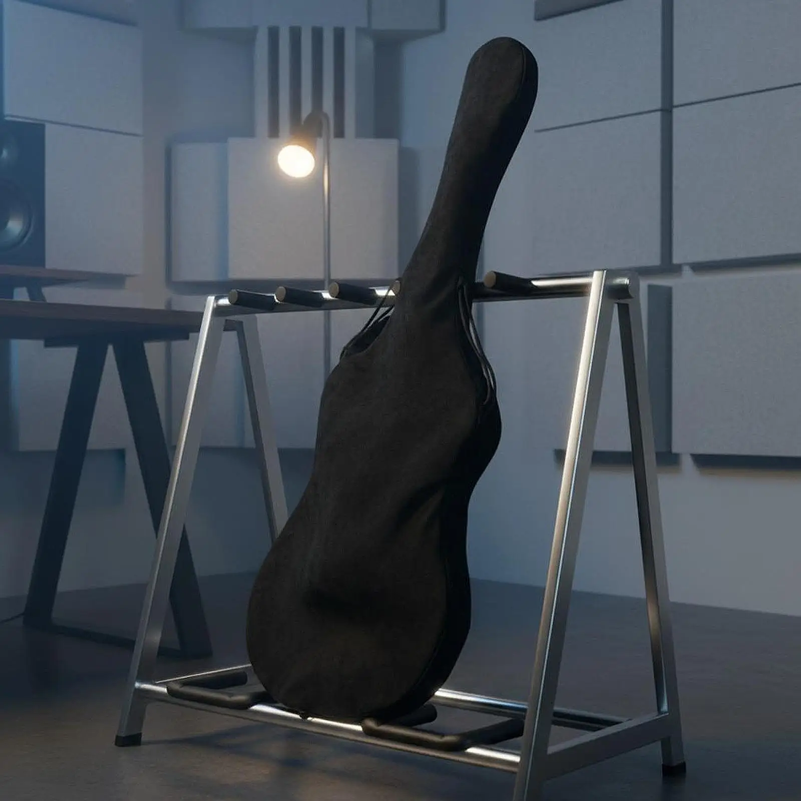 39in Electric Guitar Dustproof Wrap Black Stretchable Fabric for Studio Stands Portable Compact with Drawstring Bottom