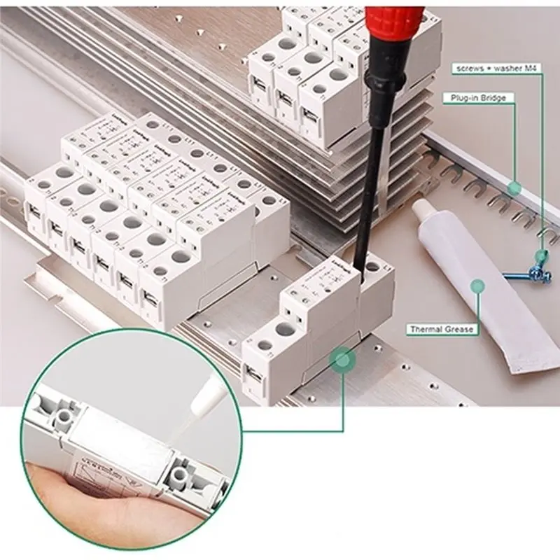 ABGG-80A For Mini Semiconductor Solid State Relay 24VDC Input Output 42-480VAC Voltage SSR Relay Module & Board For Dc AC
