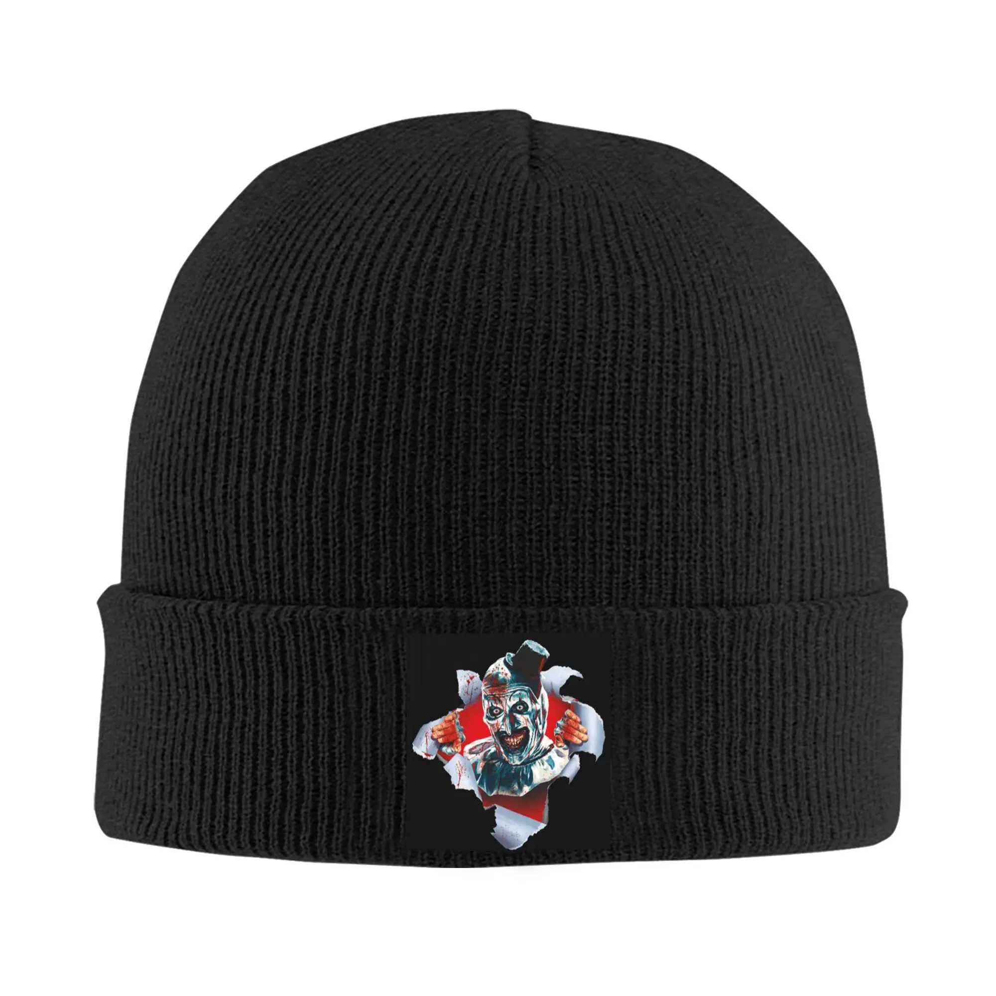 T-Terrifiers  Horror Movies Halloween Skullies Beanies Caps Winter Warm Knitted Hat Women Men Street Adult  Bonnet Hats Ski Cap