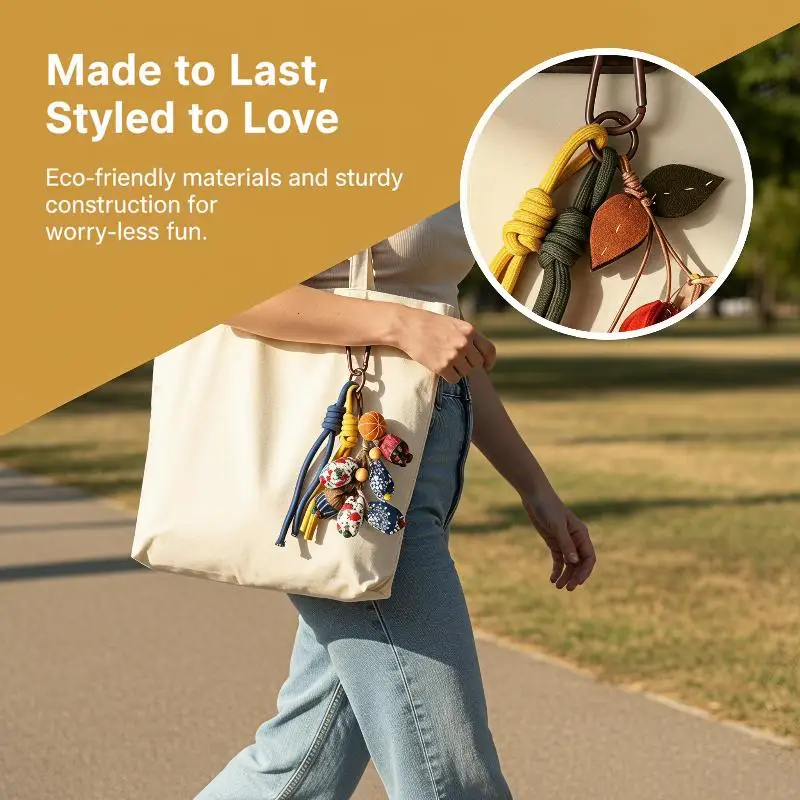 Cute Cloth Doll Keychain Vintage Fabric Animal Flower Pendant Bag Hanging Ornament For Backpack Decoration Gift