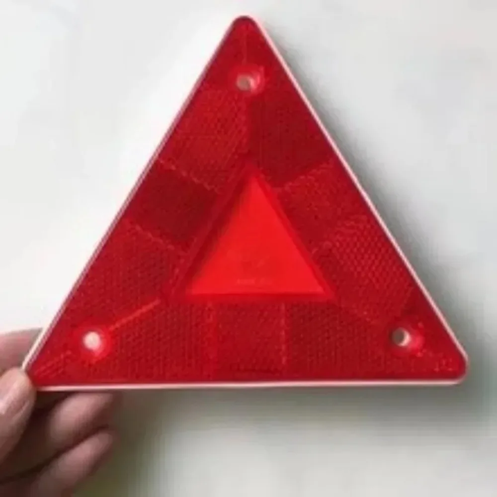 For Safety Reflect Triangle Warning Reflector Sign Board Red Warning Reflector Truck Stop Warning Sign Plate Rear Light