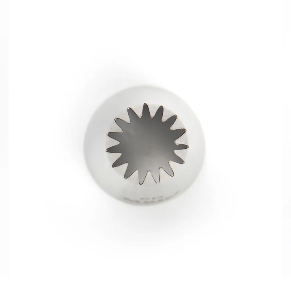 MRF 1PCS Stainless Steel 18/8 Closed Star Pastry Piping Nozzle Cake Decorating Icing Tip #6B