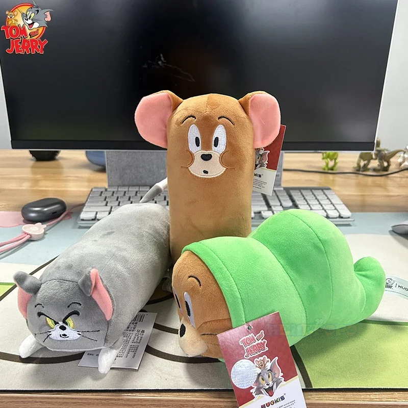 Novo engraçado boneca brinquedos presente-20cm forma longa tom e jerry travesseiro de pelúcia filme & tv mercadoria dos desenhos animados brinquedos animais de pelúcia