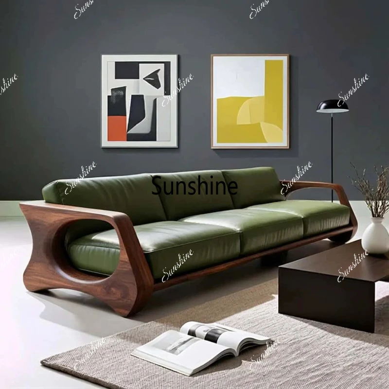 

Новый китайский диван для гостиной, легкий люкс, минималистичный, высококачественный, из массива дерева, на заказ.