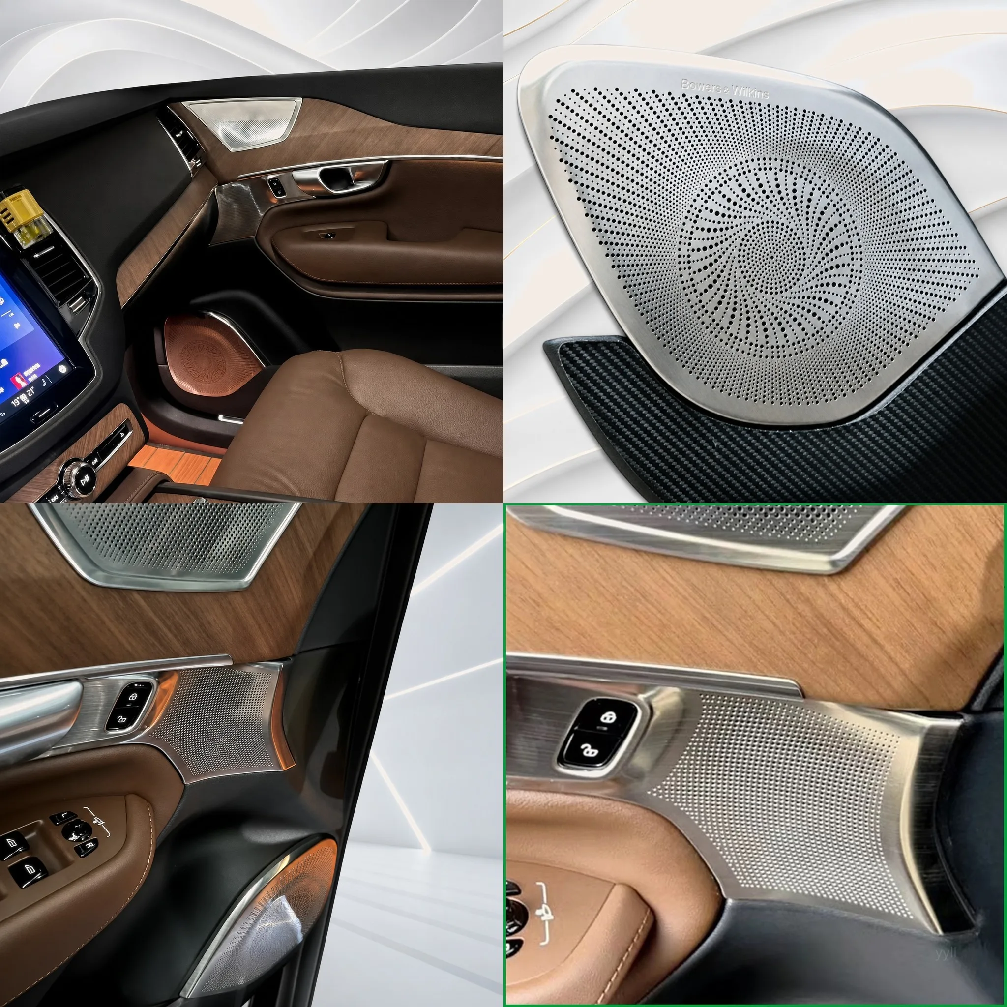 

Car Styling For Volvo XC90 2015-2020 Door Audio Speaker Trim Decoration Car Styling High And Low Sound Cover Auto Parts Accessor