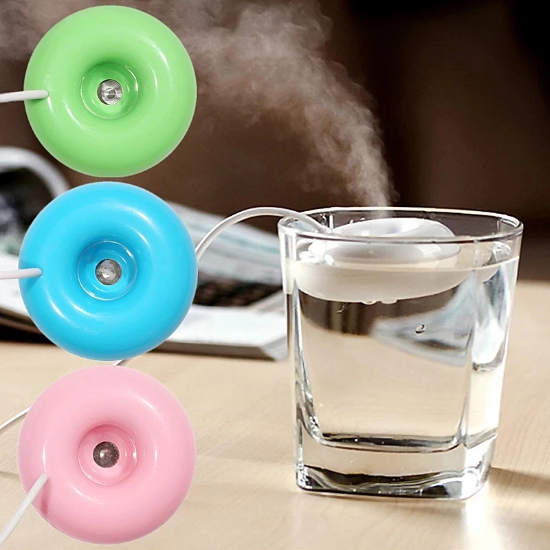 

1PC Donut Negative Ion Humidifier Aroma Essential Oil Diffuser USB Powered Mini Sprayer Fogger Mist Maker