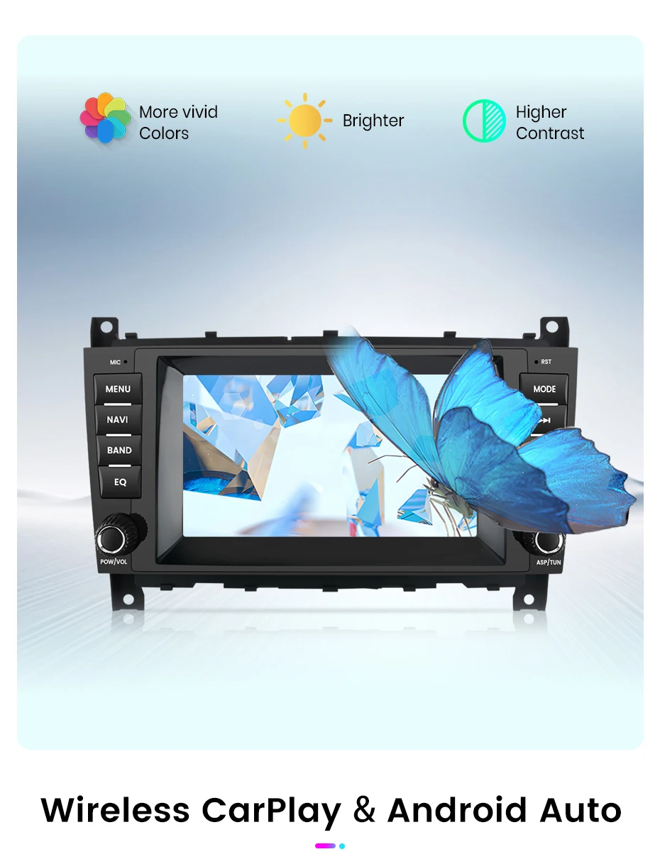 Junsun Android Auto Radio Für Mercedes Benz C-Klasse W203 CL203 CL203 CLK W209 CLS W219 2004-2011 CarPlay auto Multimedia GPS 2din – Detail 9