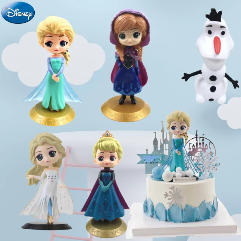 Disney Frozen Elsa Anime Figure Elsa Anna plastic Action Figure Dolls Figurines Kids Cartoon Toy Children Christmars Gifts