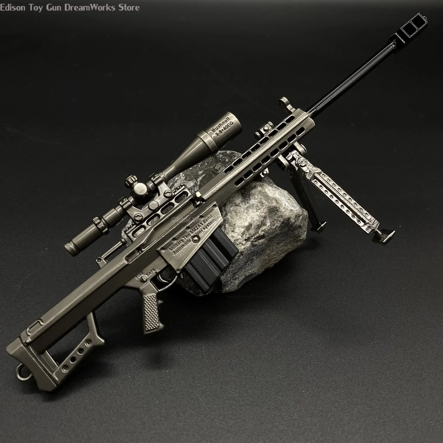 Metal Barrett Sniper Rifle Gun Chaveiro, Modelo minúsculo de liga, Figura Arma, Exibir Arte, 6.7 Brinquedo, M82A1, Novo, 2024