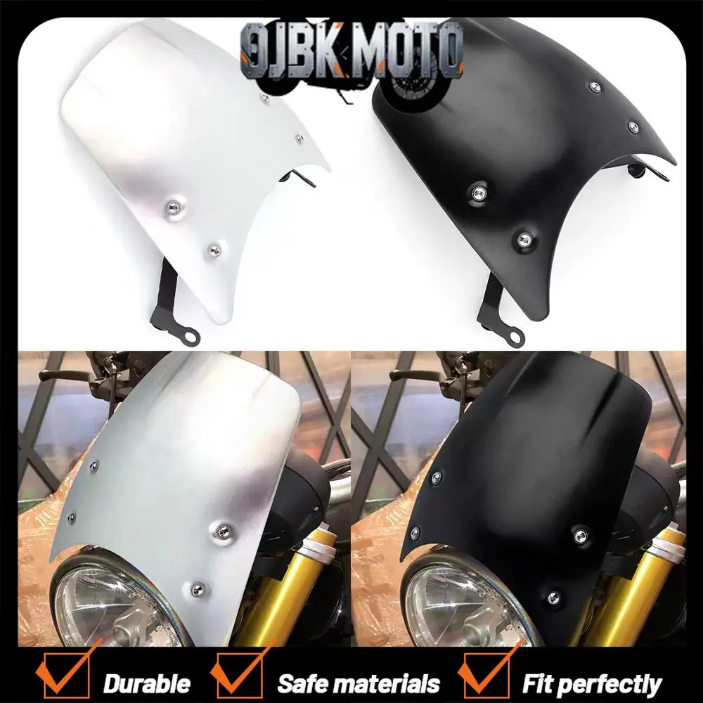 

【Perfect fit】For BMW RNINET RNINE T 9 T Racer Pure Urban Scrambler 2014-2022 Aluminum Wind Deflector Motorcycle Windscreen