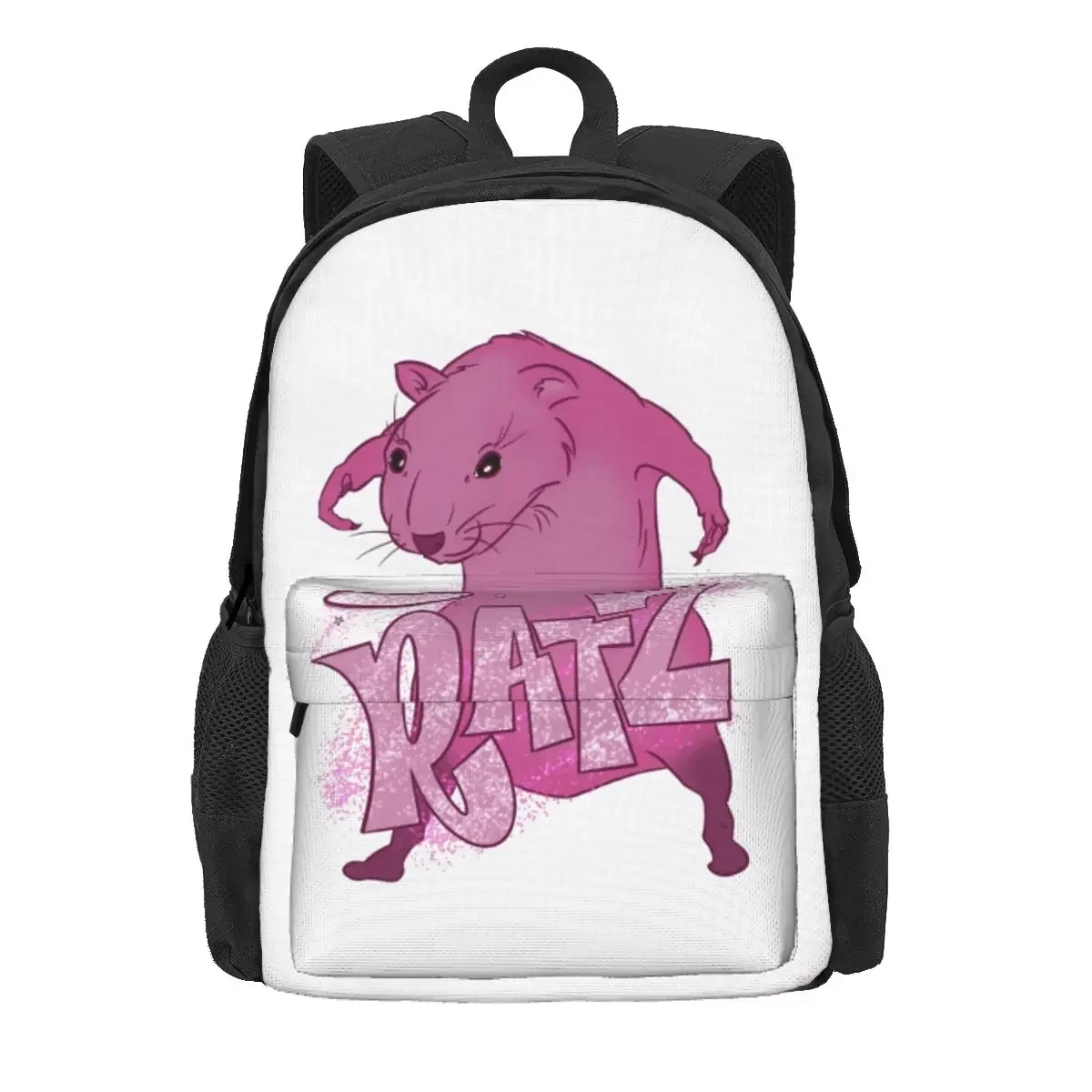 RATZs PINK MOUSE Merch Backpack Daypack Large Capacity Kids BookBag School Bag Shoulder Bags for Men Women
