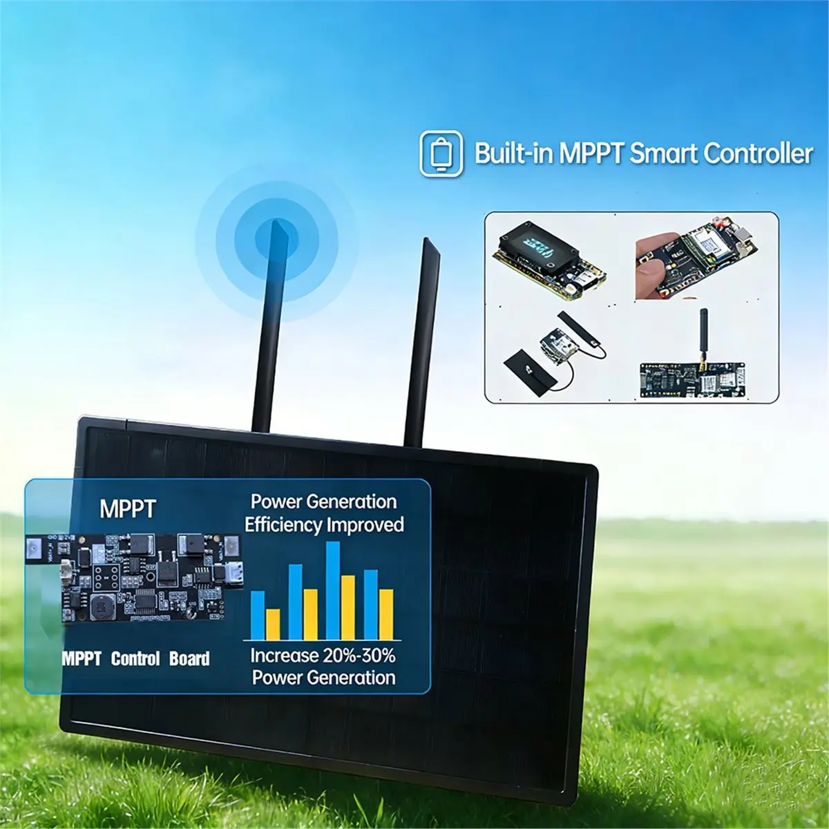 clos-12w-mppt-solar-panel-for-heltec-v3-v4-lora-battery-outdoor-ip67-waterproof-wifi-meshtastic-for-rak4631-esp32-iot-915mhz