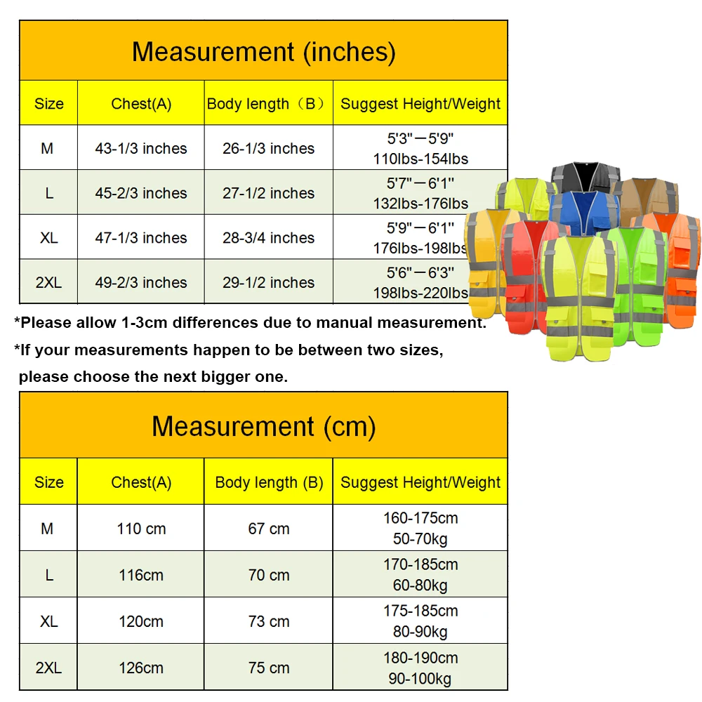 SFVest Logo Customized Reflective Safety Vest Work Clothing Reflective Vest Multi Pockets Workwear Safety Waistcoat Men Women