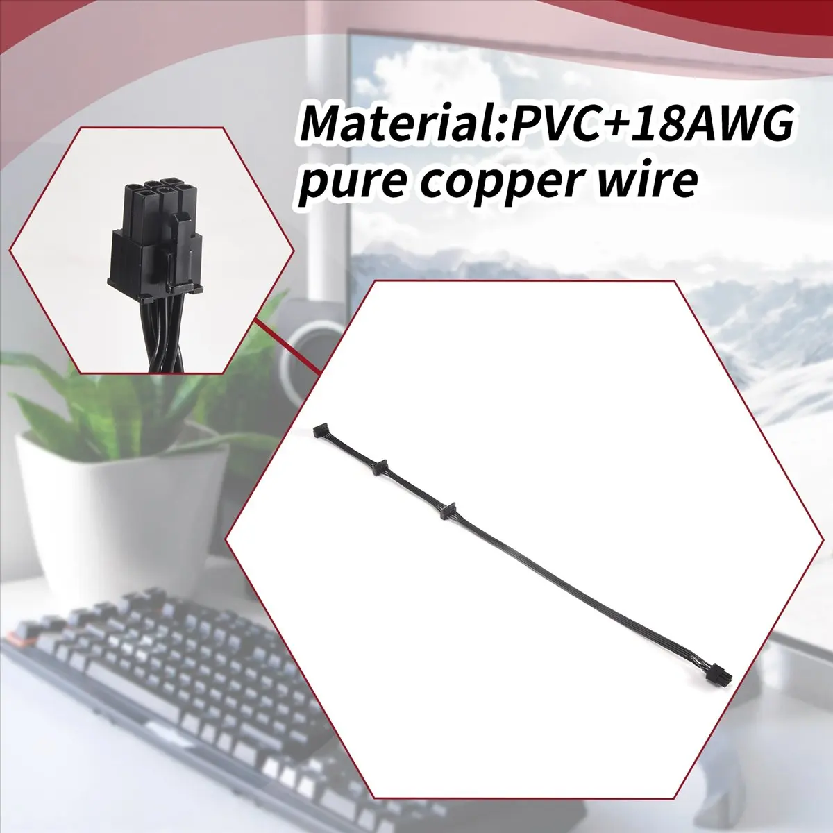 A64I PCIe 6Pin Male to 3 Power Supply Cable for Focus Plus FOCUS+ Series 850PX 750PX 650PX 550PX PSU