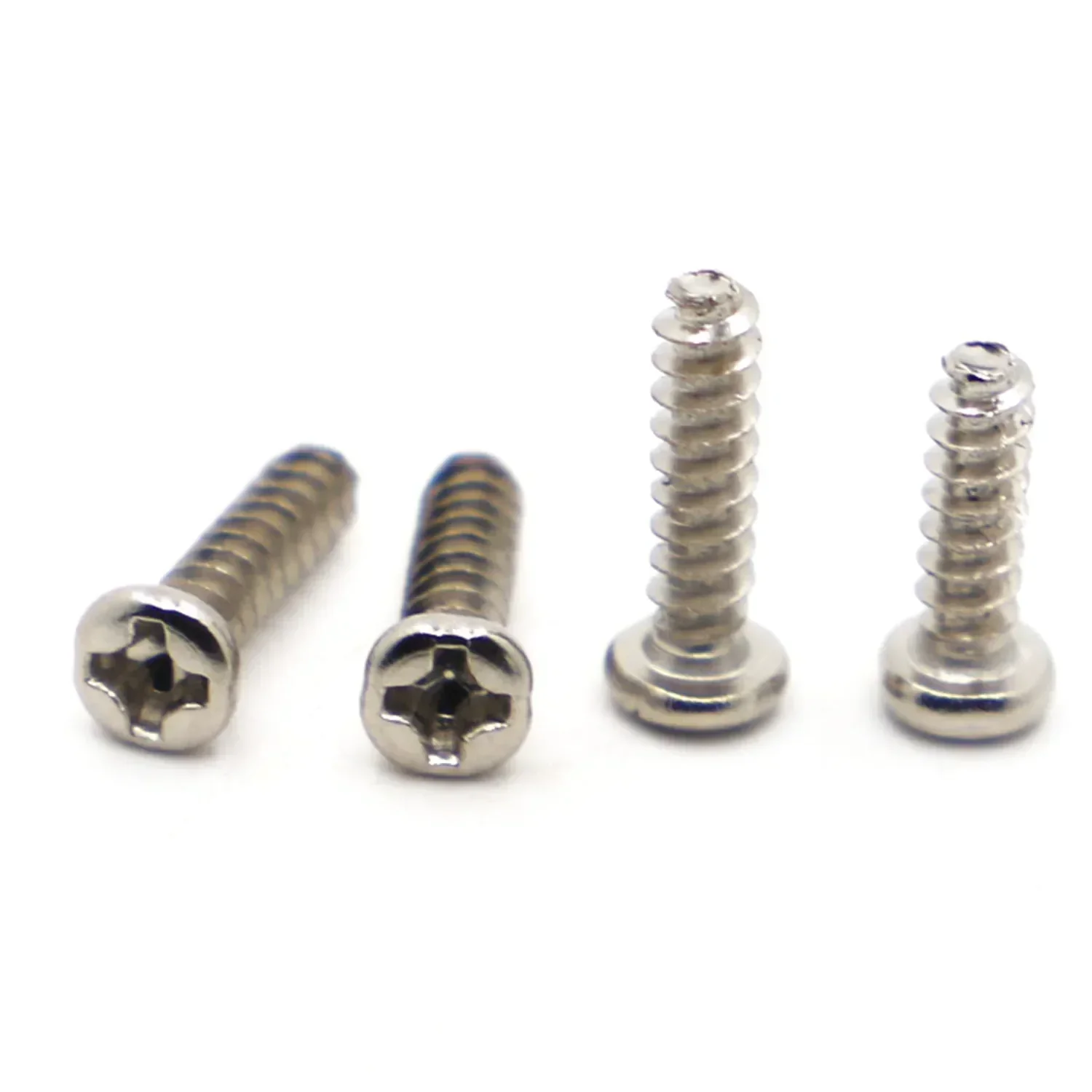 Nickel Steel Self Tapping Screws M1 4 M1 7 M2 M2 3 M2 6 M3 M4 Phillips Pan Cross Round Head 50-100pcs