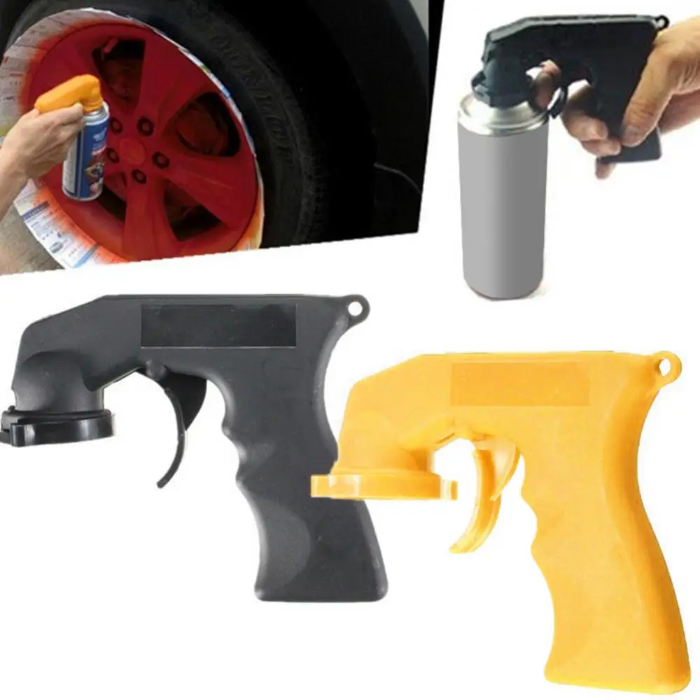 Spray Gun Adaptor Auto Polishing Paint Care Aerosol Spray Gun Handle with Full Grip Lock Car Maintenance Tool Care Accessories