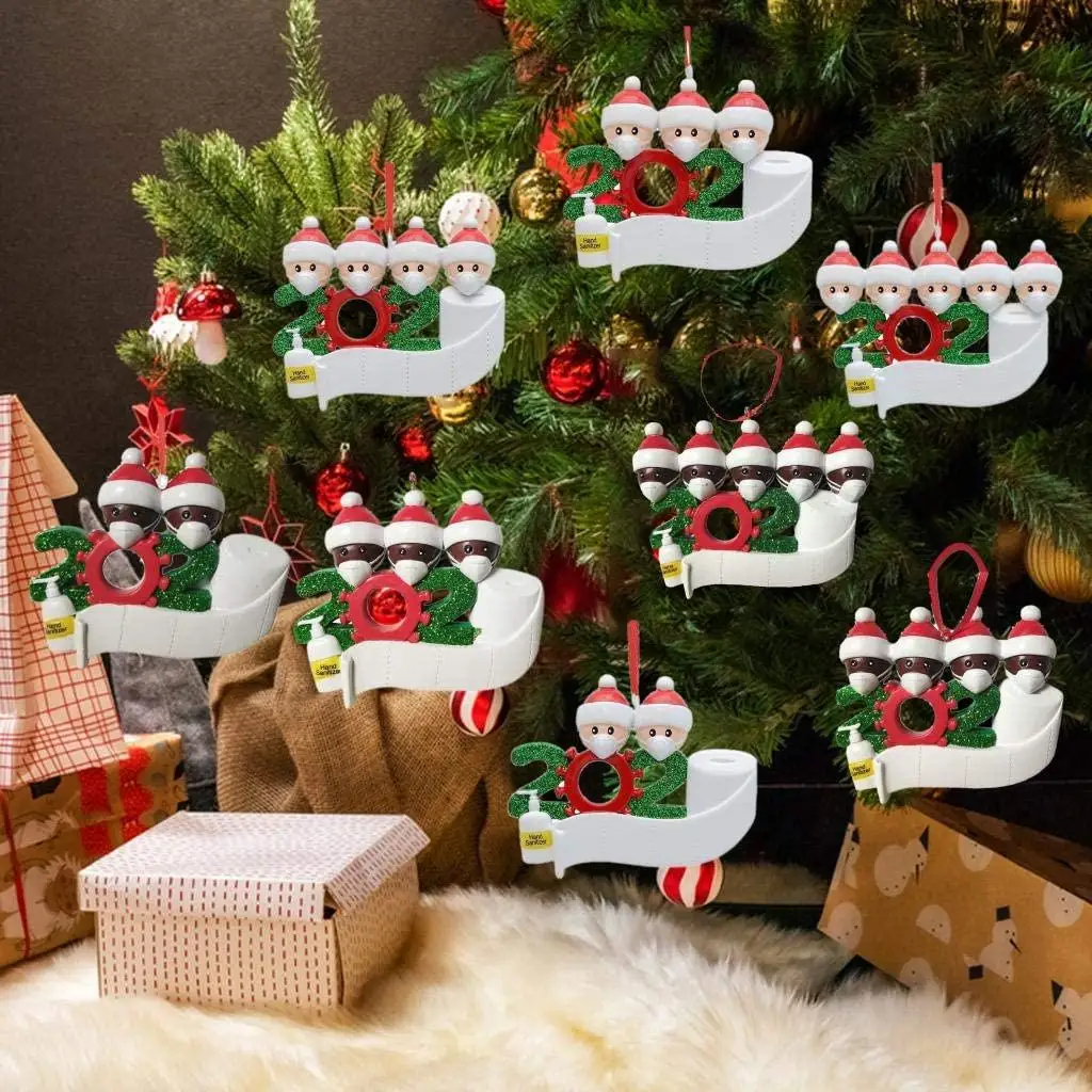 2020 Christmas Hanging Ornaments, Personalized Christmas Ornaments with Toilet Papers, Family, Keepsake Decorations Gifts