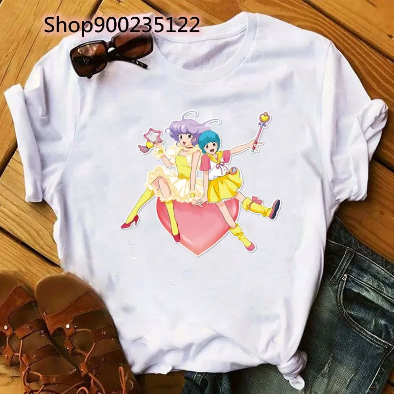 Kawaii Magic Angel T Shirt Women Printing Creamy Mami Tshirts Girls Casual Cartoon Graphic Summer Tees Tops Korea Clothing