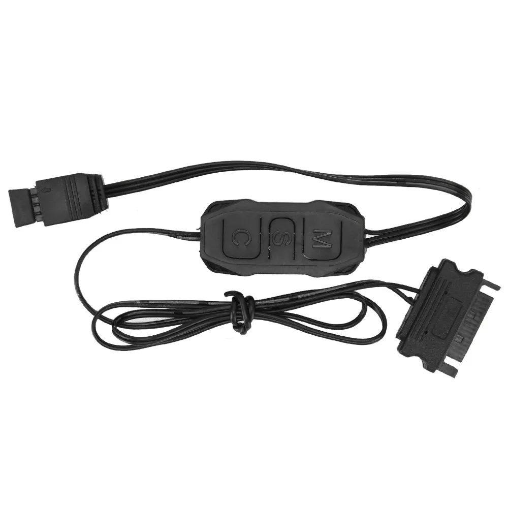 5V ARGB PC Fans Controller Kit Multiple Lighting Modes 3Pin RGB Fan Controller Manually Control ARGB Splitter Case Lighting