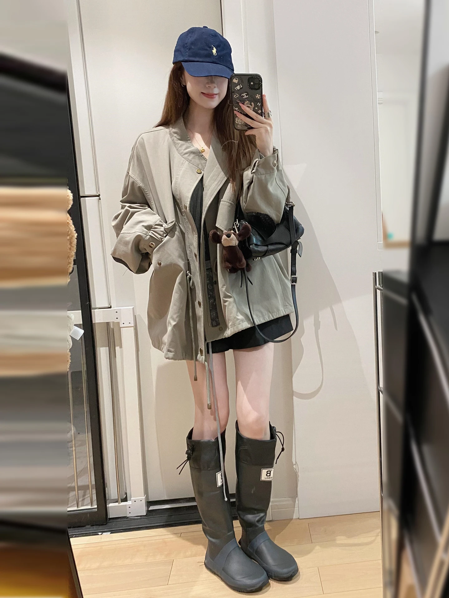 

Korean Design ort Coat Jaet Women Early Autumn 2026 New High-End Loose Personali Jaet Top Polyester Fiber Long Sve