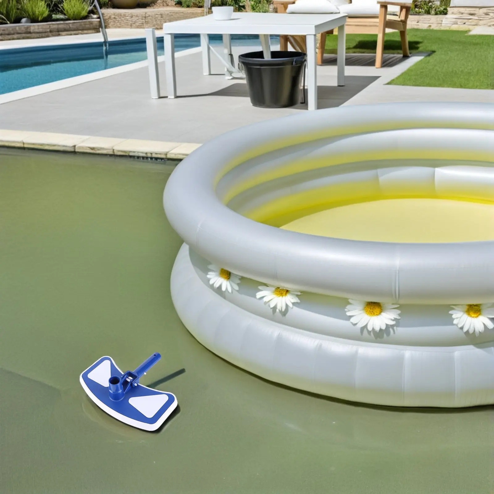 Pool Vacuum Head Brush Crescent Bristles Powerful Cleaning Tool for Inground Above Ground Pools Professional Pool Cleaning