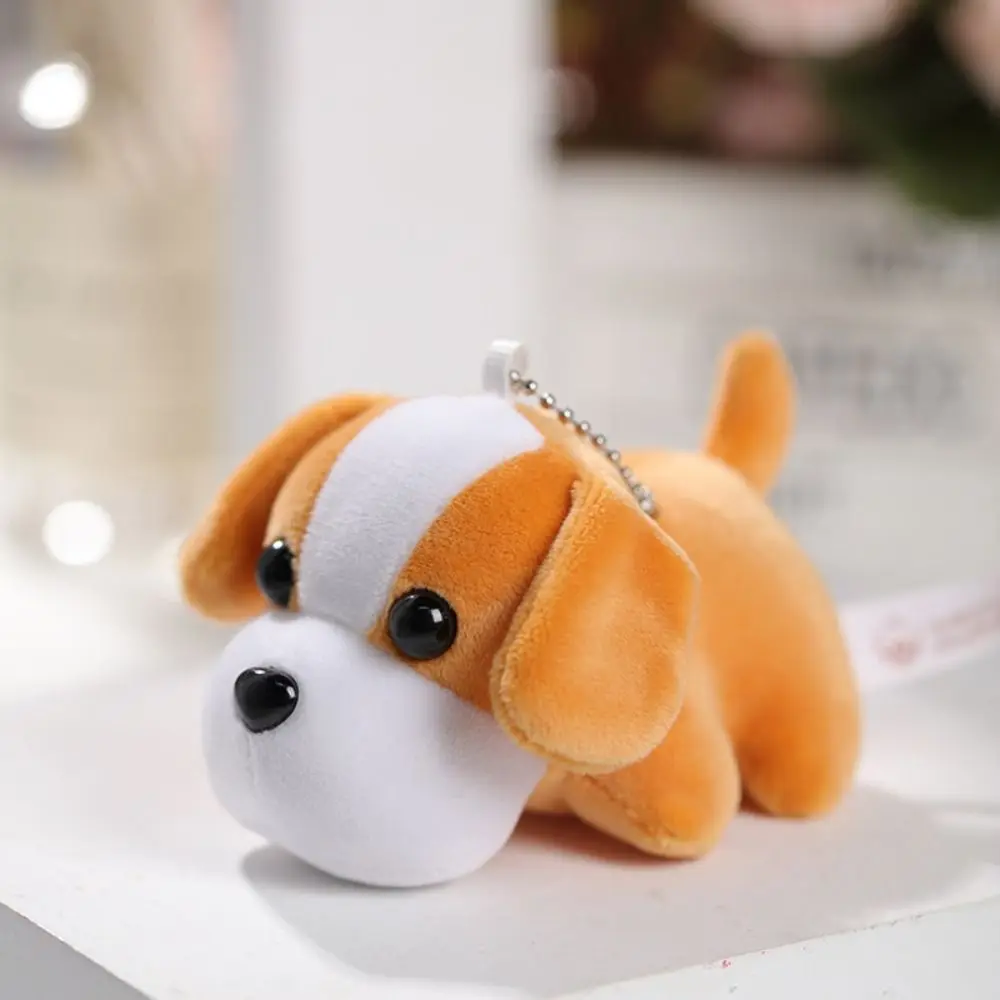 LLavero de perro de juguete de peluche de tamaño de 10cm, llavero de peluche de cachorro bonito y ecológico suave, colección de juguetes colgantes de felpa de diseño Adorable y bonito