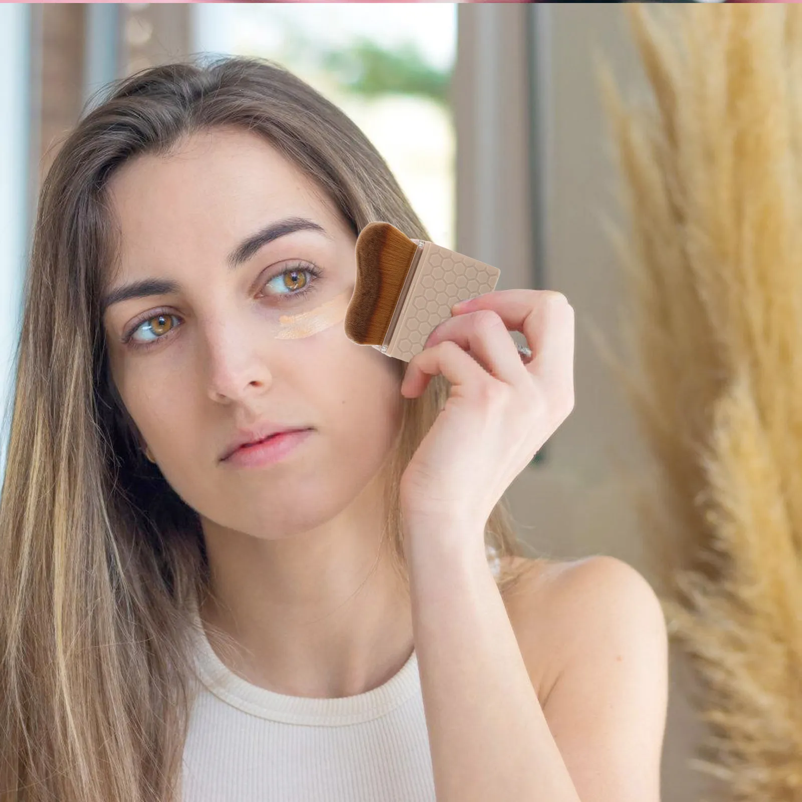 

Портативная кисть для автозагара в форме волны с мягким ворсом для тела, лица, ног, для нанесения бронзера и тонального крема, дорожный аппликатор для загара