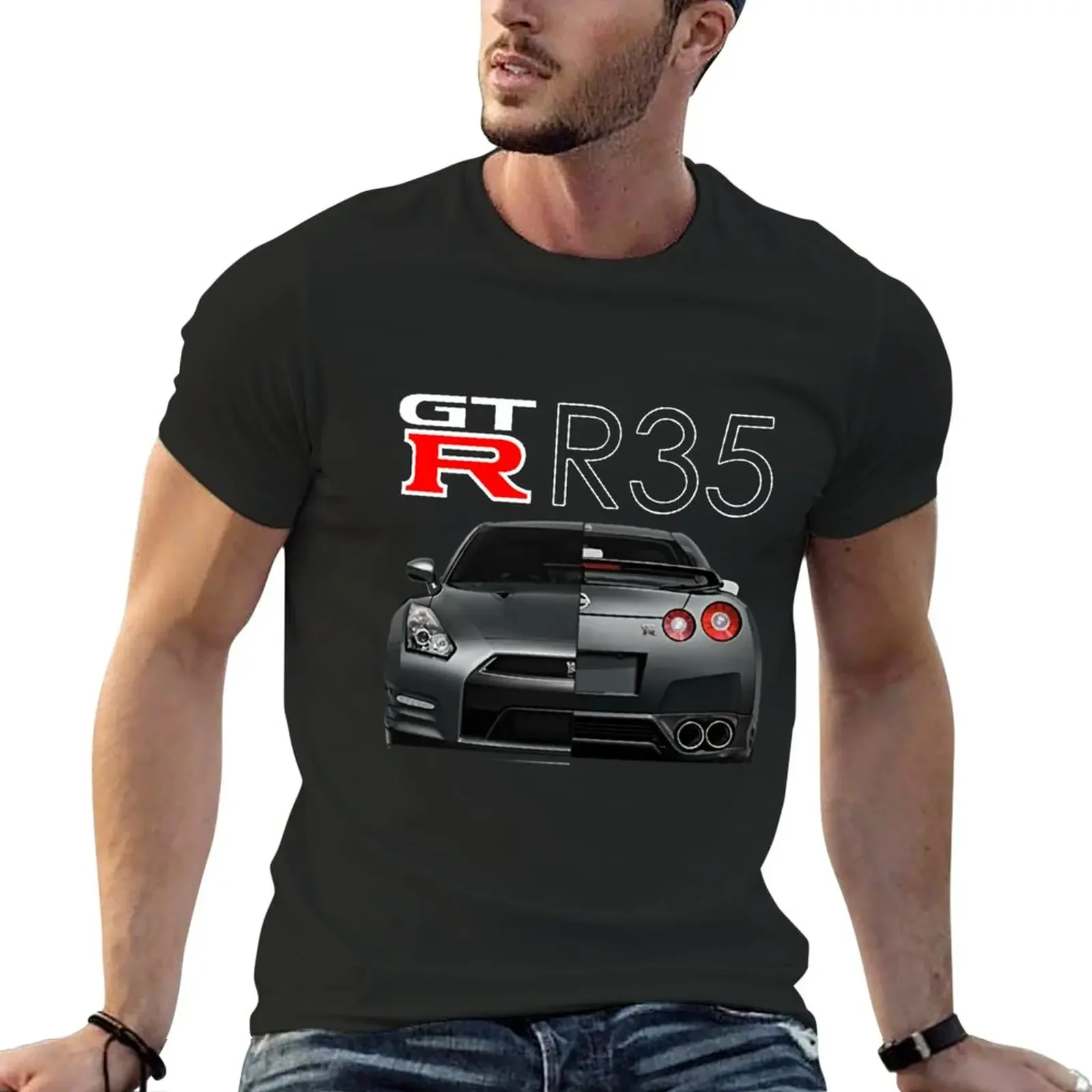 R Built GTR R35 T-Shirt heavyweights aesthetic clothes men t shirts