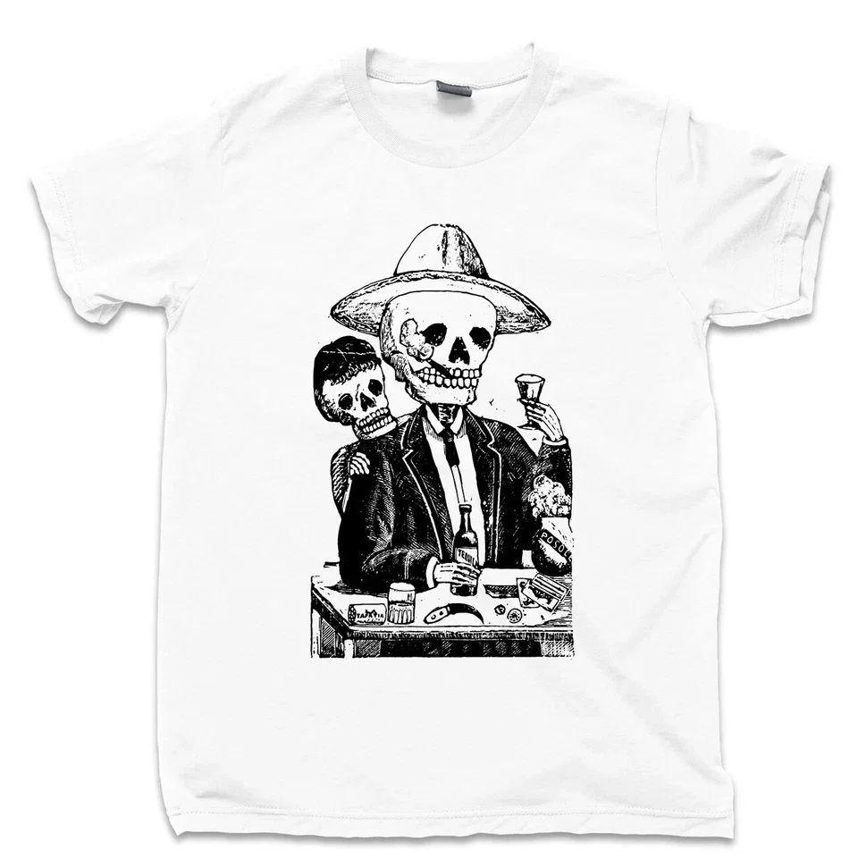 Jose Guadalupe Posada T Shirt Day of Dead Skull Art Hispanic Mexican Artist Tee Women Men Cotton Summer Oversize Streetwear Top