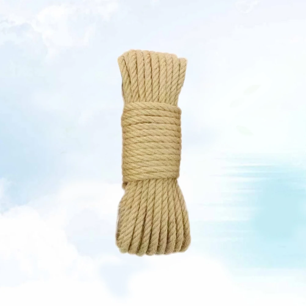 30M Diameter 12mm Touw Natuurlijke Dikke Jute Touw Sterke String Craft Twine voor DIY Ambachten Kerstcadeau Verpakking