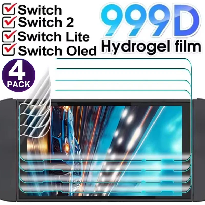 

1-4 шт. гидрогелевая пленка для Nintendo Switch 2/Switch Lite/Switch Oled экран HD прозрачная защитная пленка против царапин для игровой консоли