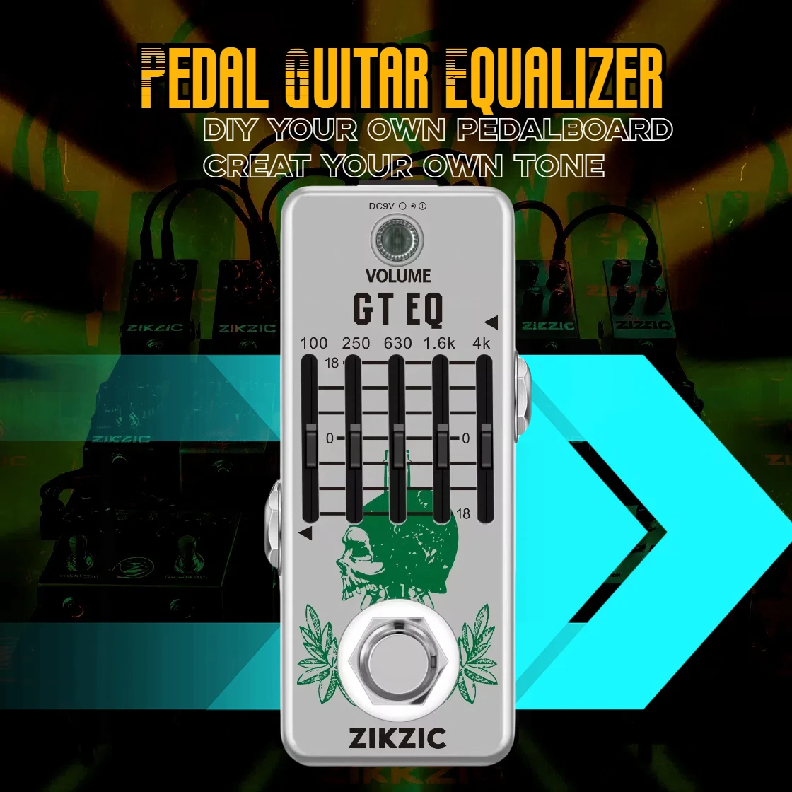 ZIKZIC Guitar Pedals Noise Gate Flanger Equalizer Delay Acoustic Plexion Overdrive Gitona Chorus Metal Distortion Fuzz Rowin