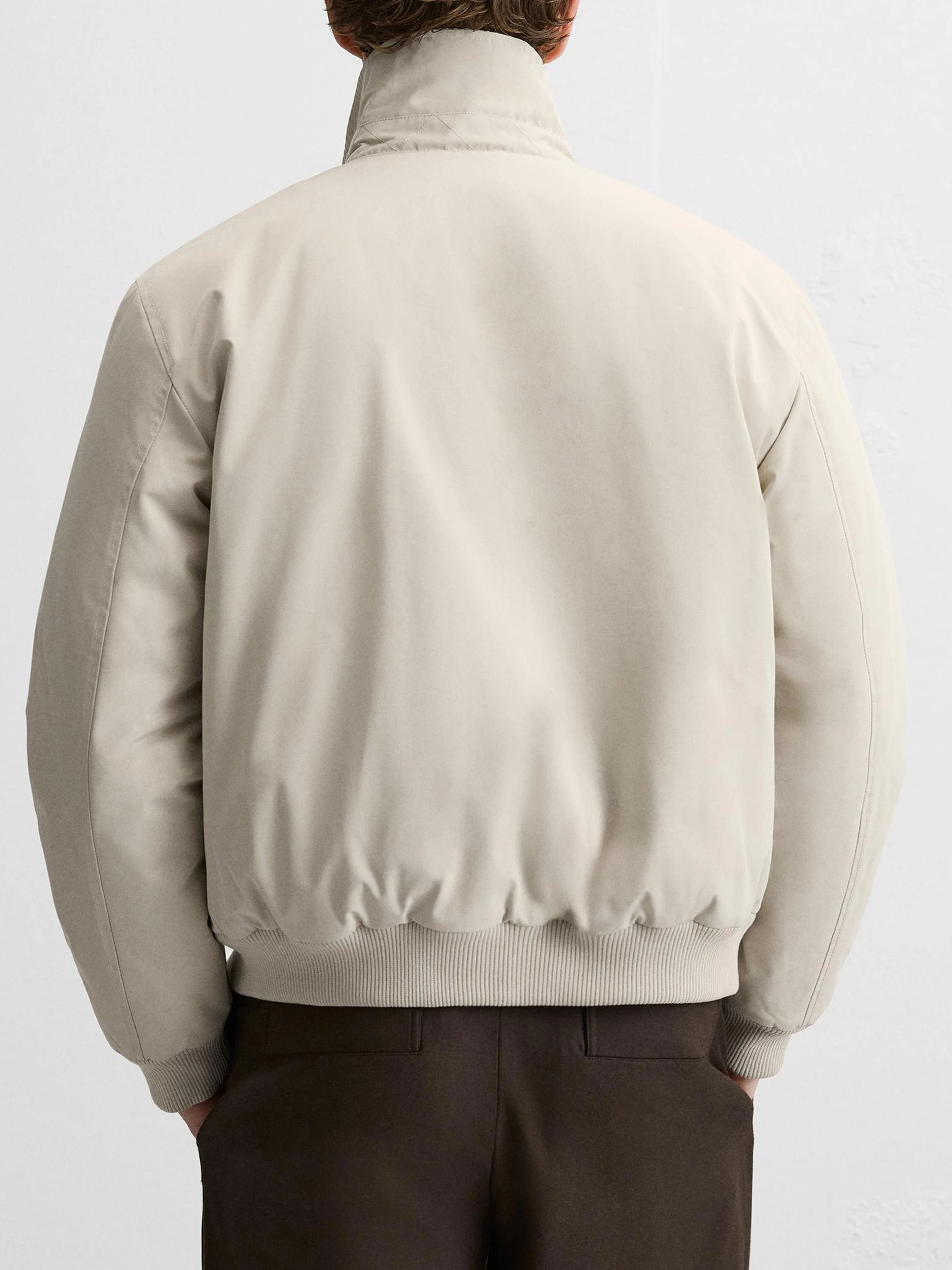 

Tech Fabric Pilot Jaet Men's Outerwear Autumn Winter New Arrival Stand Fit Long Sve Zipper Closure Pure Color Jaet