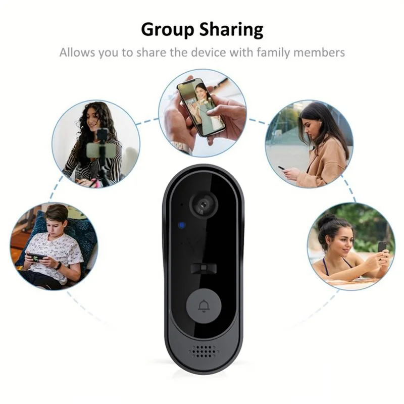 Wifi Doorbell Camera   With Night Vision Motion Detection And Remote Video Call  For Home Apartment  Door Peephole Viewer-PZZW