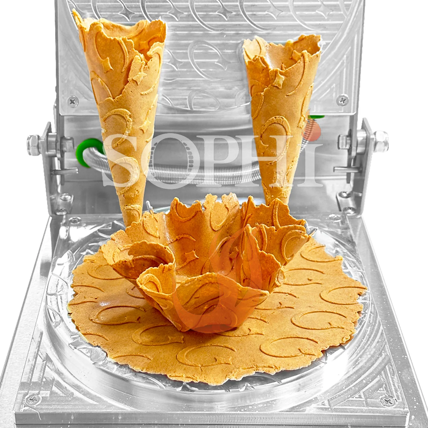 

Gelato Waffle Cone Icecream Machine for Small Business Idea Customized Personal Stamp logo Ice Cream Cone