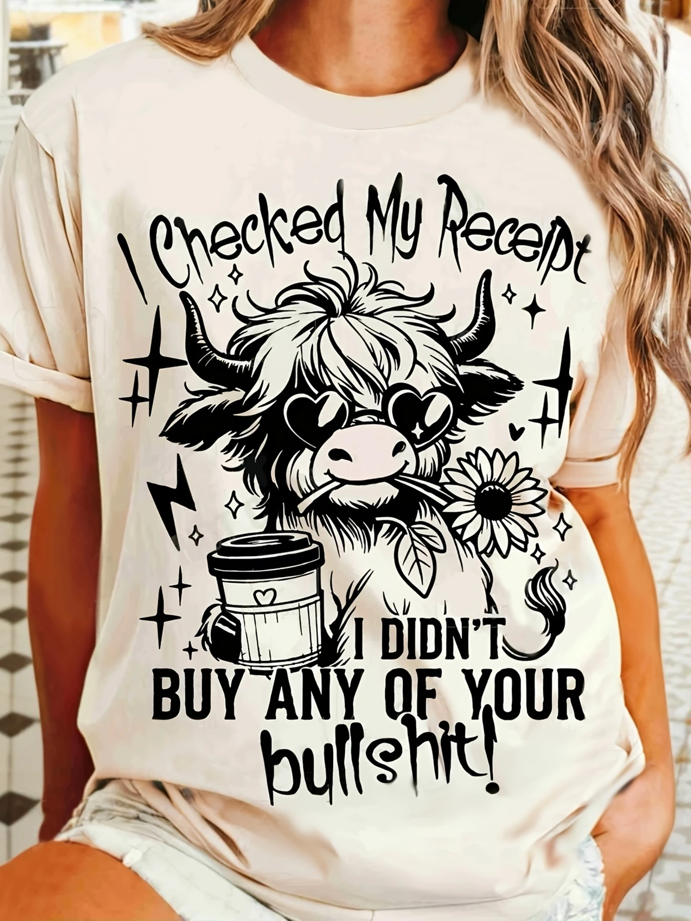 Interesting Cow-Themed Stylish Shirts for Purchase, Adorable Cow T-Shirts For, And Humorous Shirts, Casual Crew Neck Short Sleeve T-Shirt, Comfortable Fabric, Street Style Trendy Top, Multiple Sizes to Fit Most Body Types, Holiday Gifts