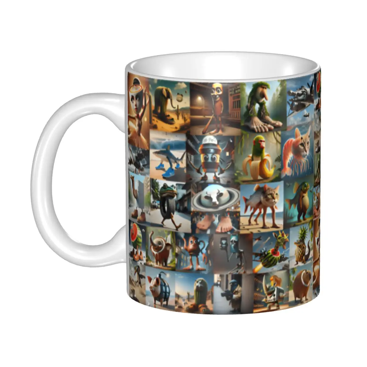 

Персонализированные итальянские кружки для пюре с животными Brainrot, сделай сам, керамическая чашка для чая с молоком, кофе