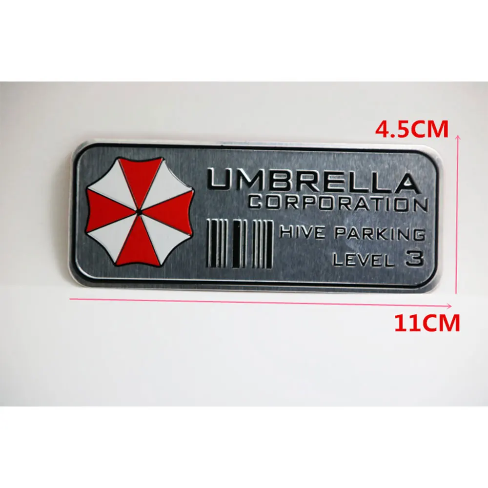 Pegatina de aleación de aluminio para coche, paraguas, residentes, panal, nivel de estacionamiento 3, decoración de coche, pegatina de Metal, calcomanía para motocicleta y coche